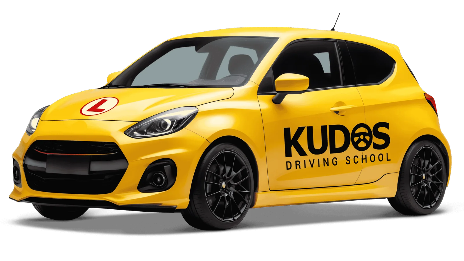 Kudos Driving School car on a residential street in Morden, South West London